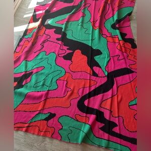 Maximalist 80s Abstract Throw Blanket